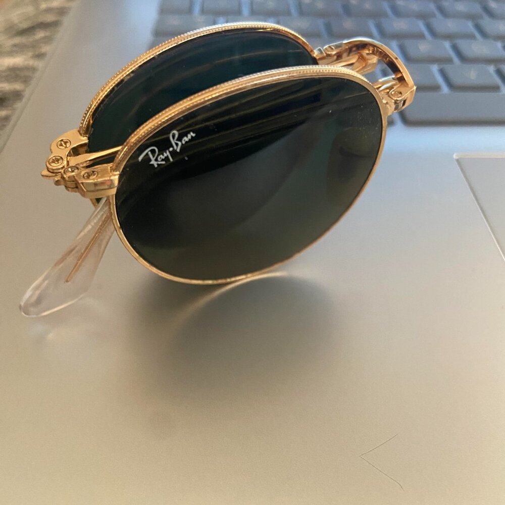 Rare Vintage Ray-Ban Round Folding Sunglasses